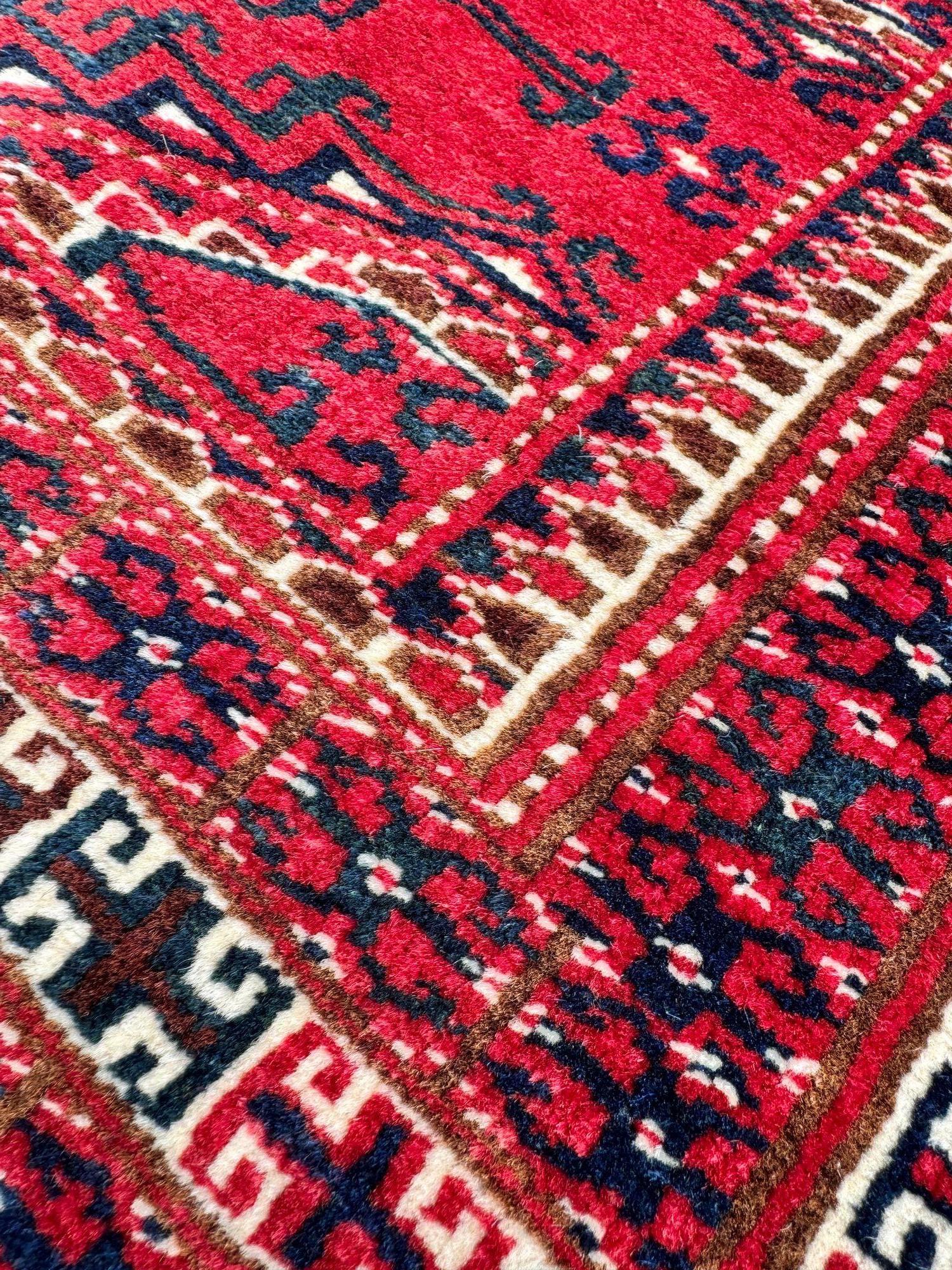 Tappeto vintage Turkmen Yomut 1,22 m x 0,95 m in vendita 4