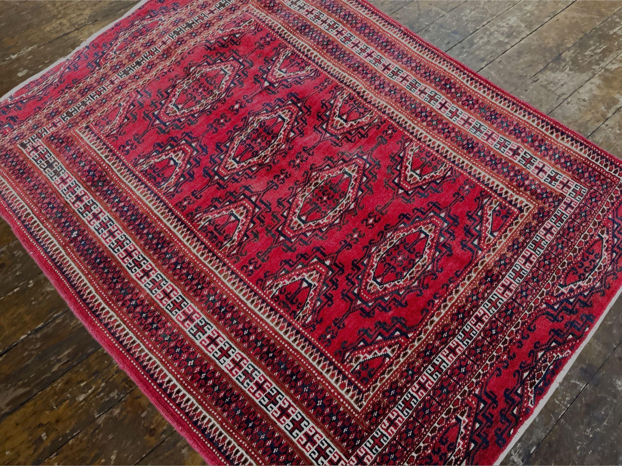 Lana Tappeto vintage Turkmen Yomut 1,22 m x 0,95 m in vendita