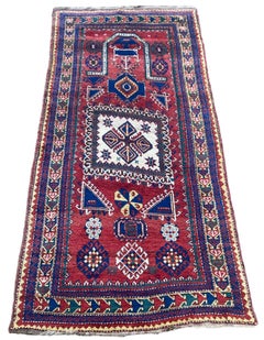Antique Caucasian Fachralo Kazak Prayer Rug 2.48m x 1.30m