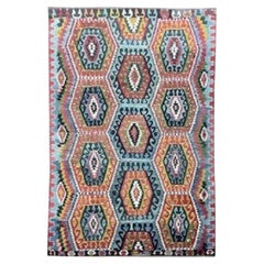 Kilim antiguo de Anatolia de 3,06 m x 2,03 m