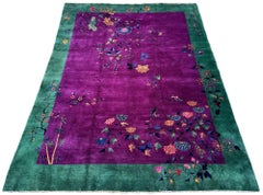 Antique Chinese Art Deco Carpet 3.54m x 2.69m