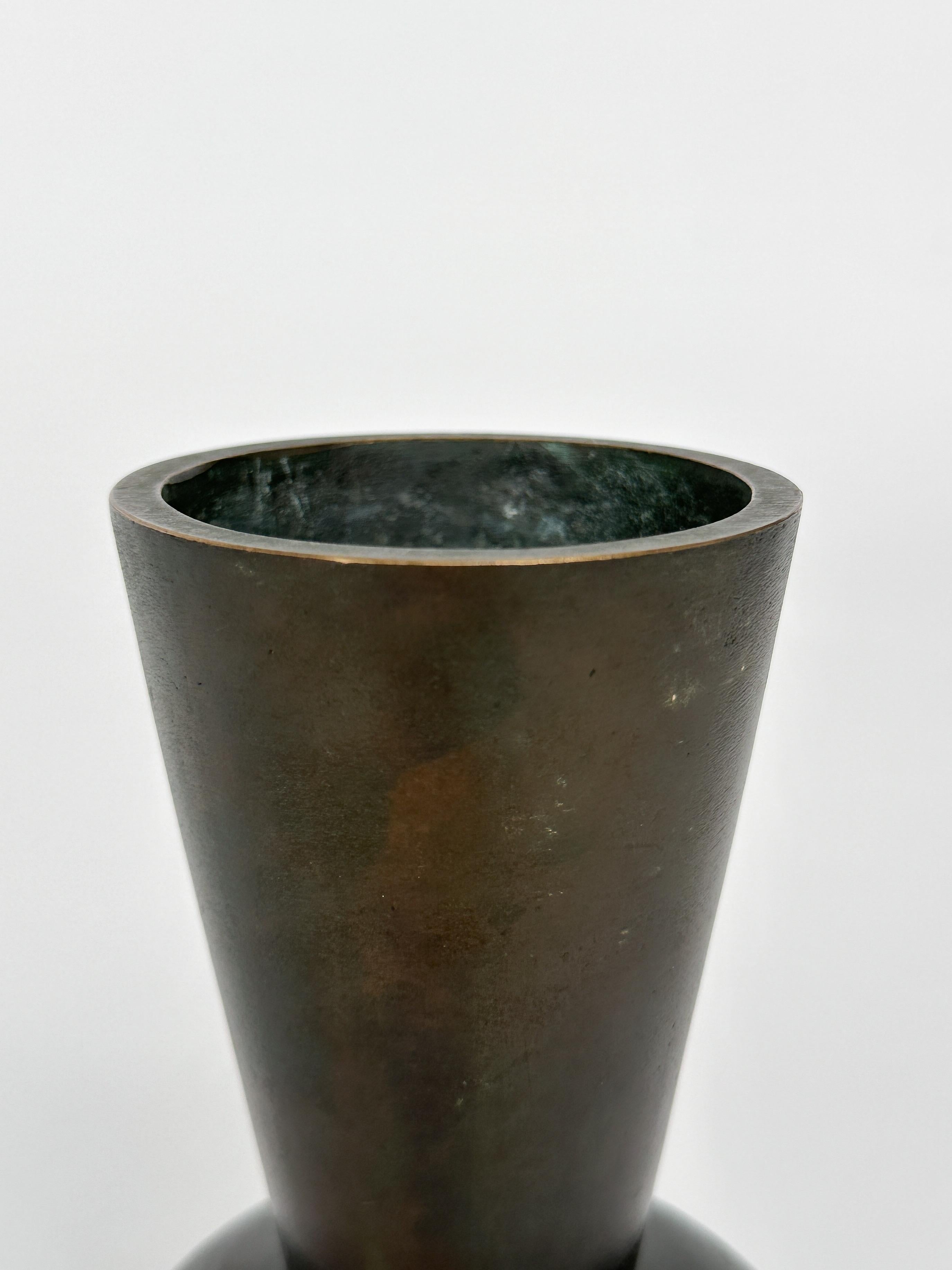 Art Deco Swedish Bronze Vase 1930s Swedish Grace For Sale 2