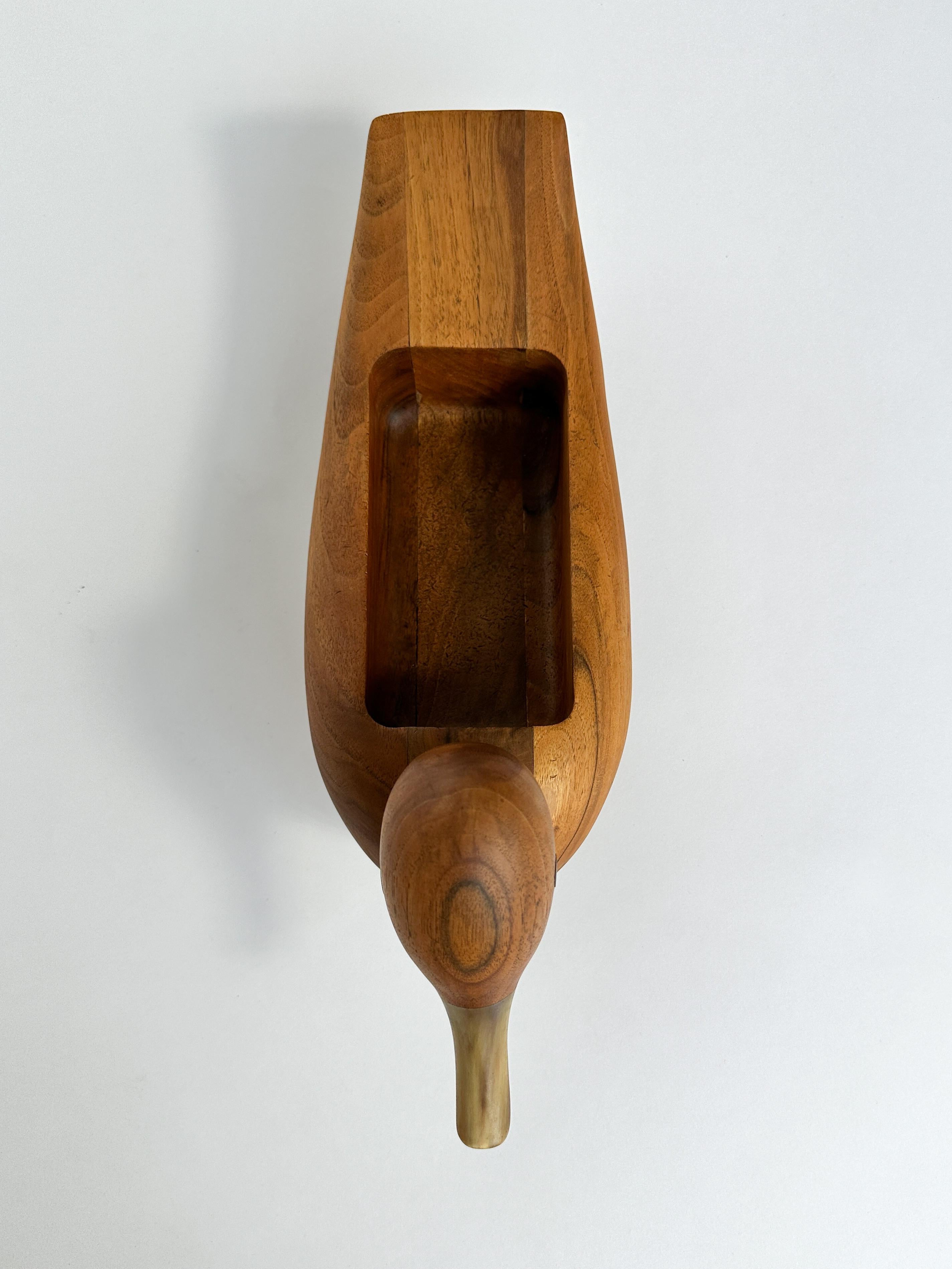 Carl Auböck Duck Valet Walnuss Horn Schale Österreich 1960er Jahre Catch All Model 4960 im Angebot 1