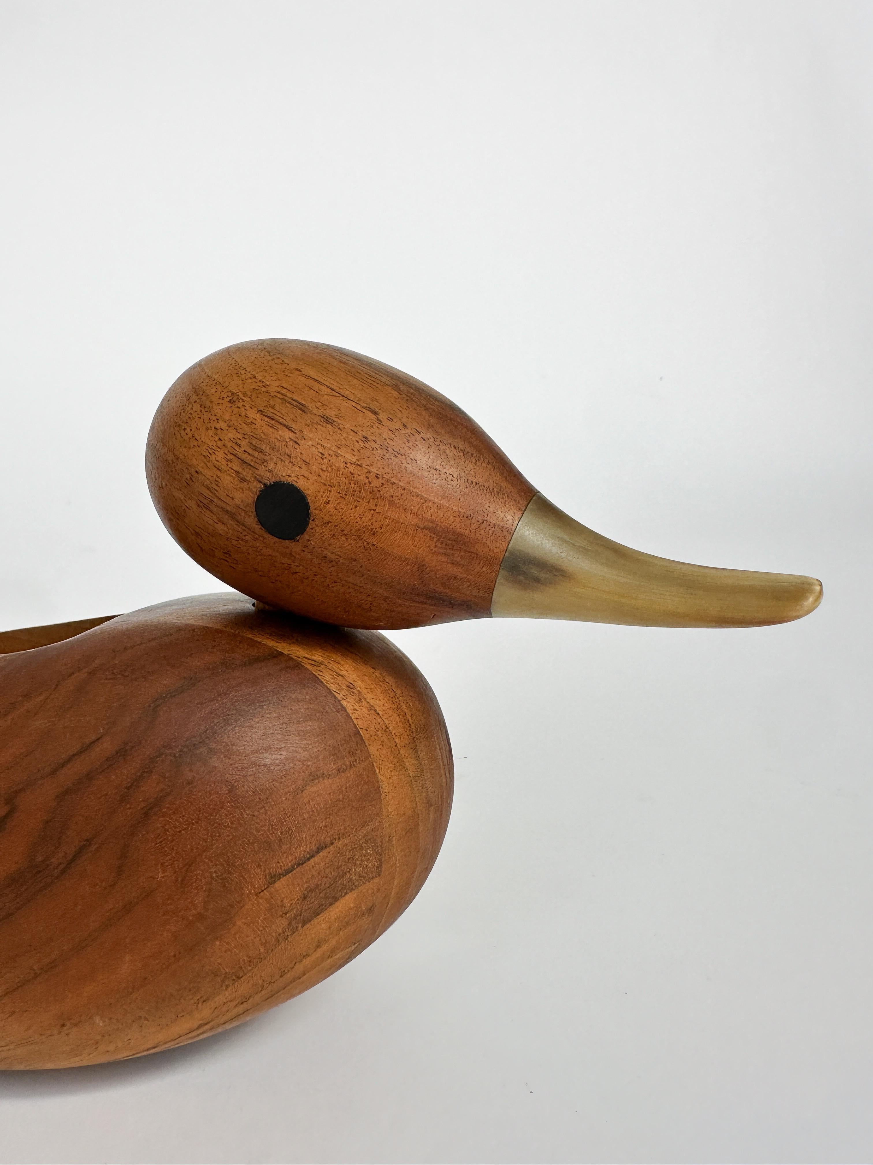 Carl Auböck Duck Valet Walnuss Horn Schale Österreich 1960er Jahre Catch All Model 4960 im Angebot 4