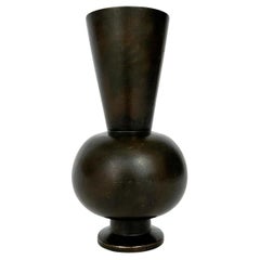 Art Deco Swedish Bronze Vase 1930s Swedish Grace