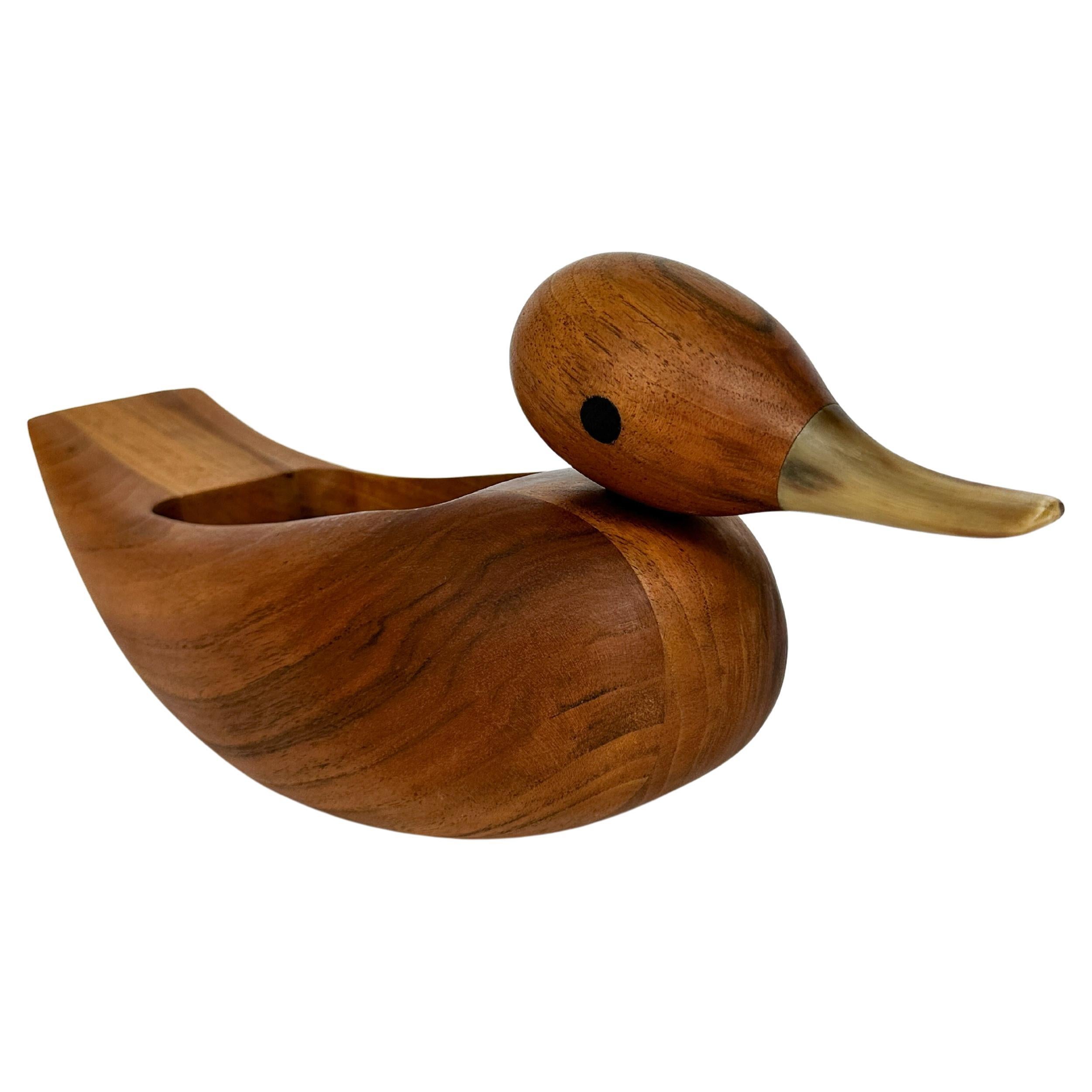 Carl Auböck Duck Valet Walnuss Horn Schale Österreich 1960er Jahre Catch All Model 4960 im Angebot