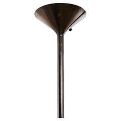 Antique Gun metal uplighter floor lamp by Jacques Grange for Maison Meilleur for YSL