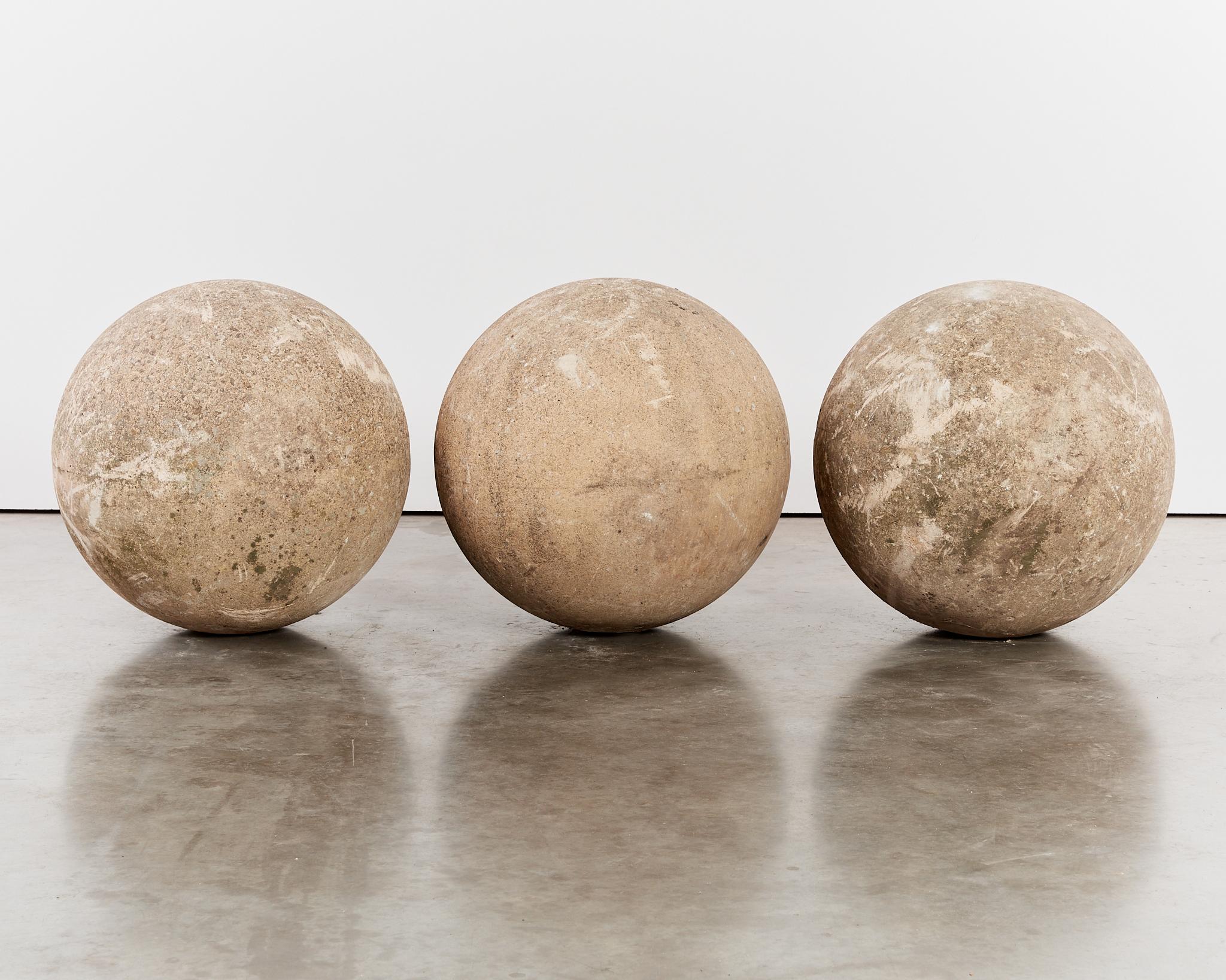 Steel XXL brutalist architectural concrete spheres - of significant historical value For Sale