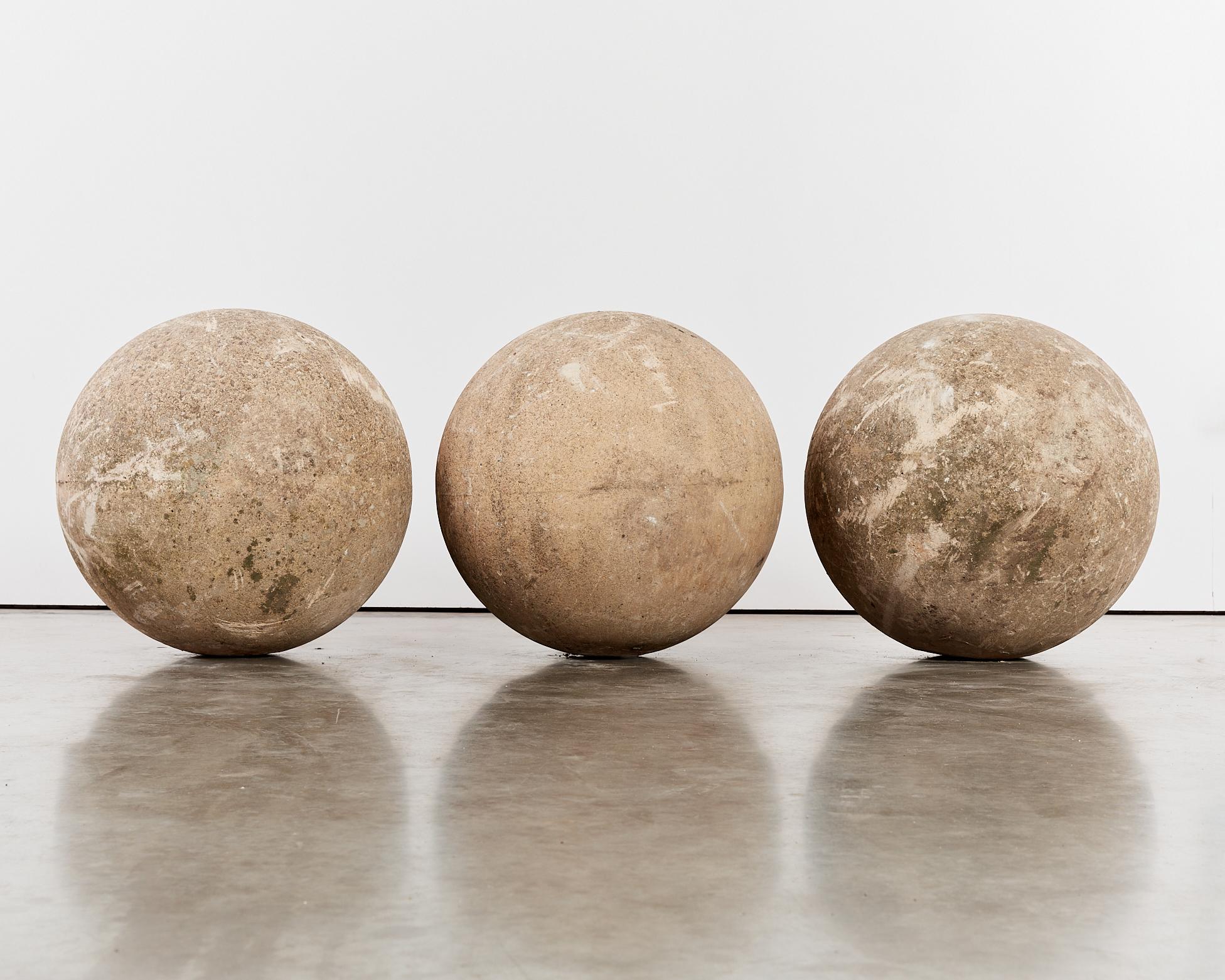 XXL brutalist architectural concrete spheres - of significant historical value For Sale 4