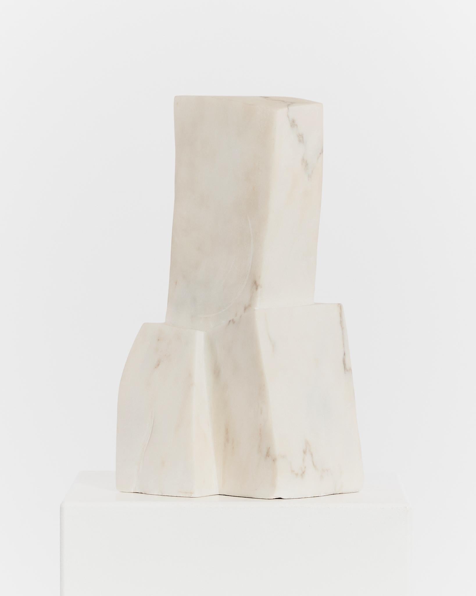 Carrara Marble Modernist sculpture in Carrara marble For Sale