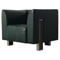 Rare postmodern ISU armchair with cast aluminium by Shigeru Uchida for Pastoe