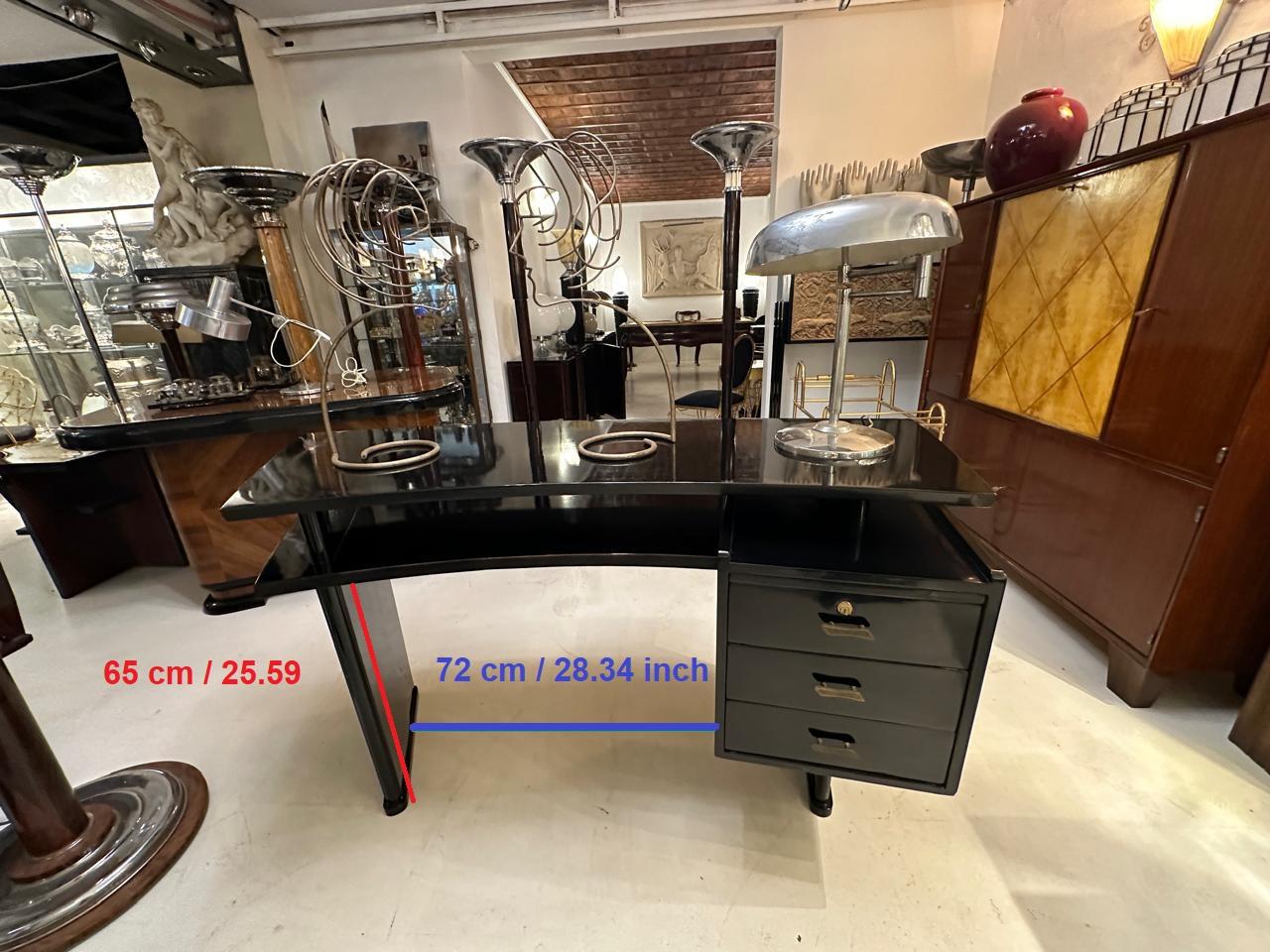 France Desk Art Deco, 1950, France, Material: Wood Attributed to Jean Souvrain 11