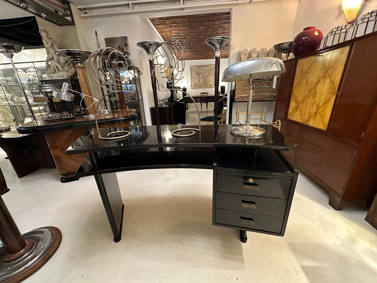 France Desk Art Deco, 1950, France, Material: Wood Attributed to Jean Souvrain 2