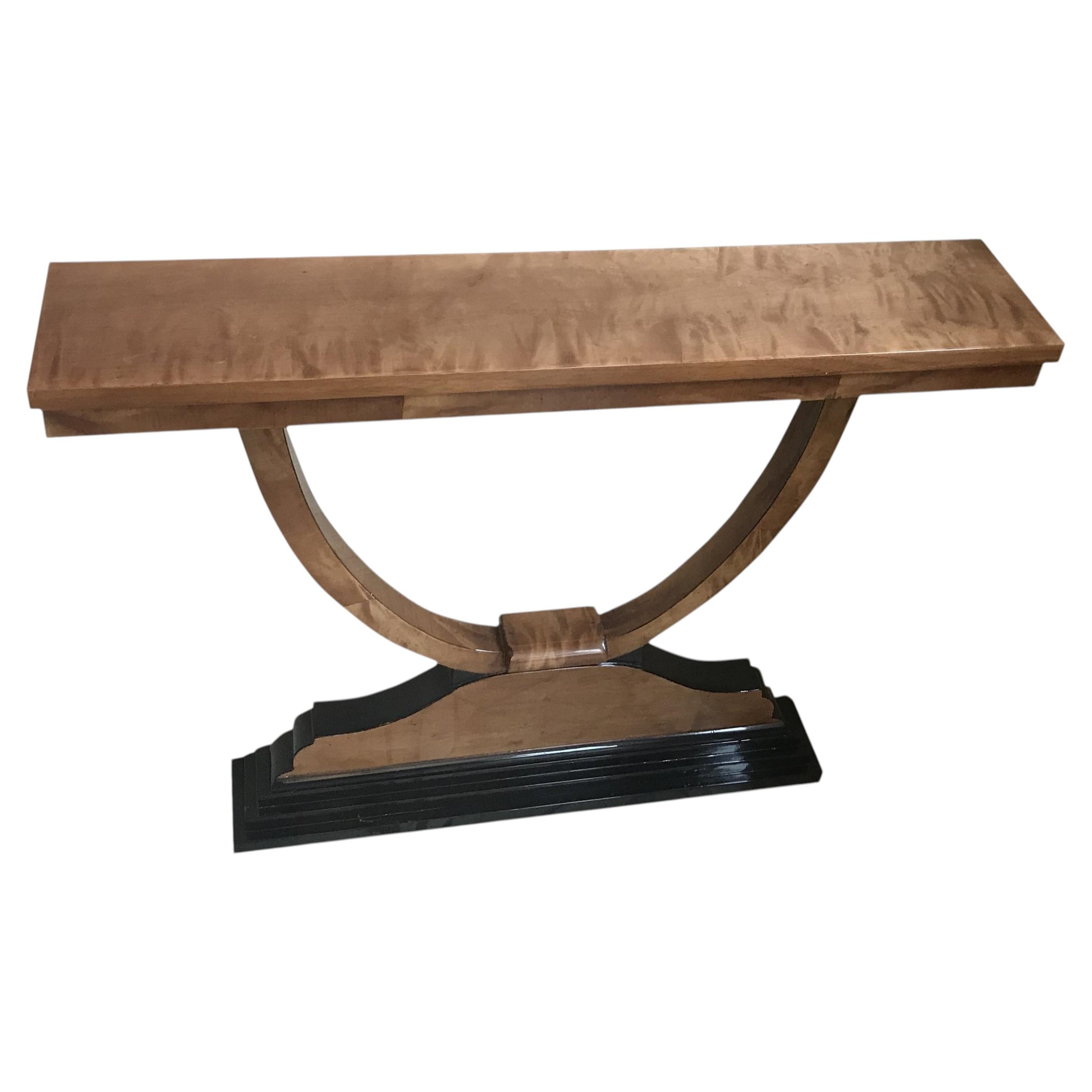 Art Deco Console Table in Wood from France, 1920