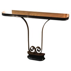 Console en bois et bronze, France, 1920, Art déco