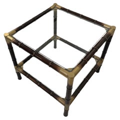 Mid-Century Modern Table in Wood and Bronze, American, 1970