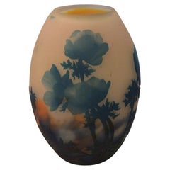 Used French Vase, Sign: Muller Freres Luneville, Jugendstil, Art Nouveau, liberty