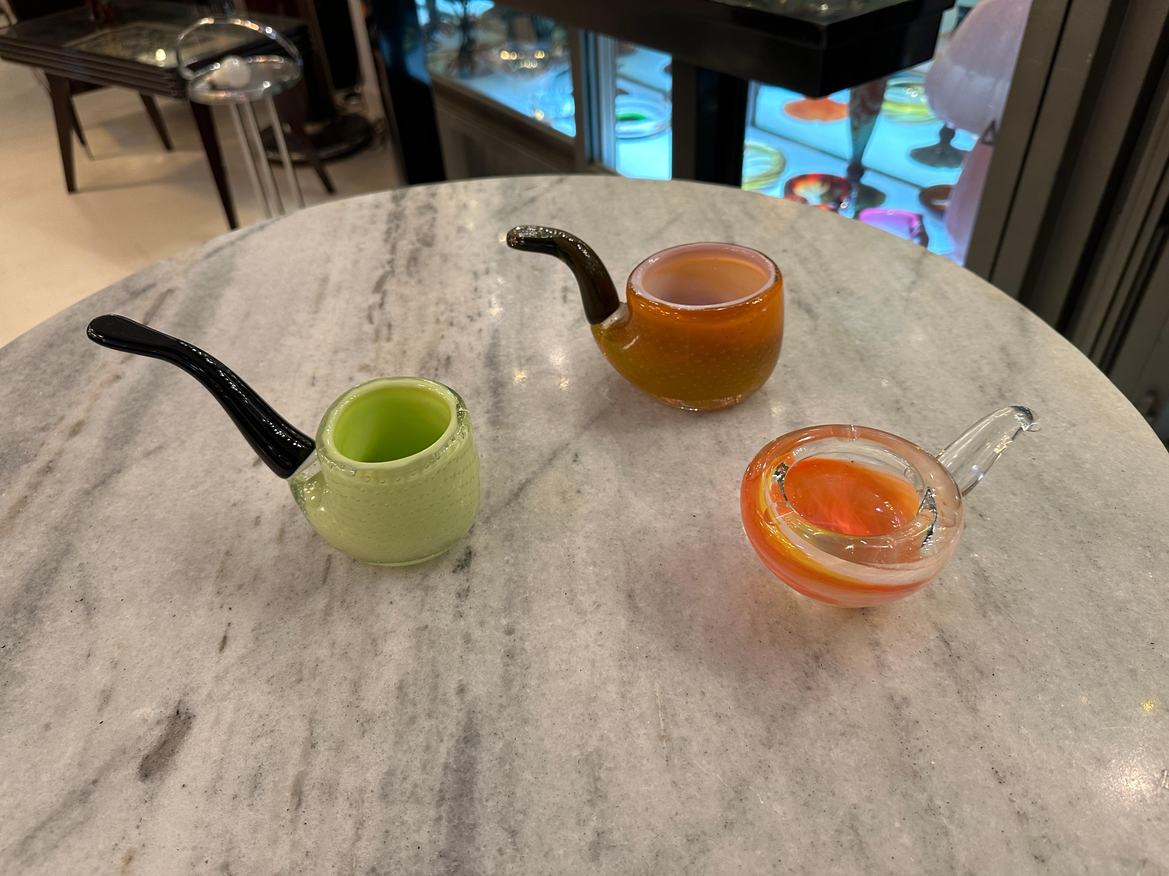 Pfeifen aus Murano in der Farbe Orange, 1950, Italien im Angebot 8