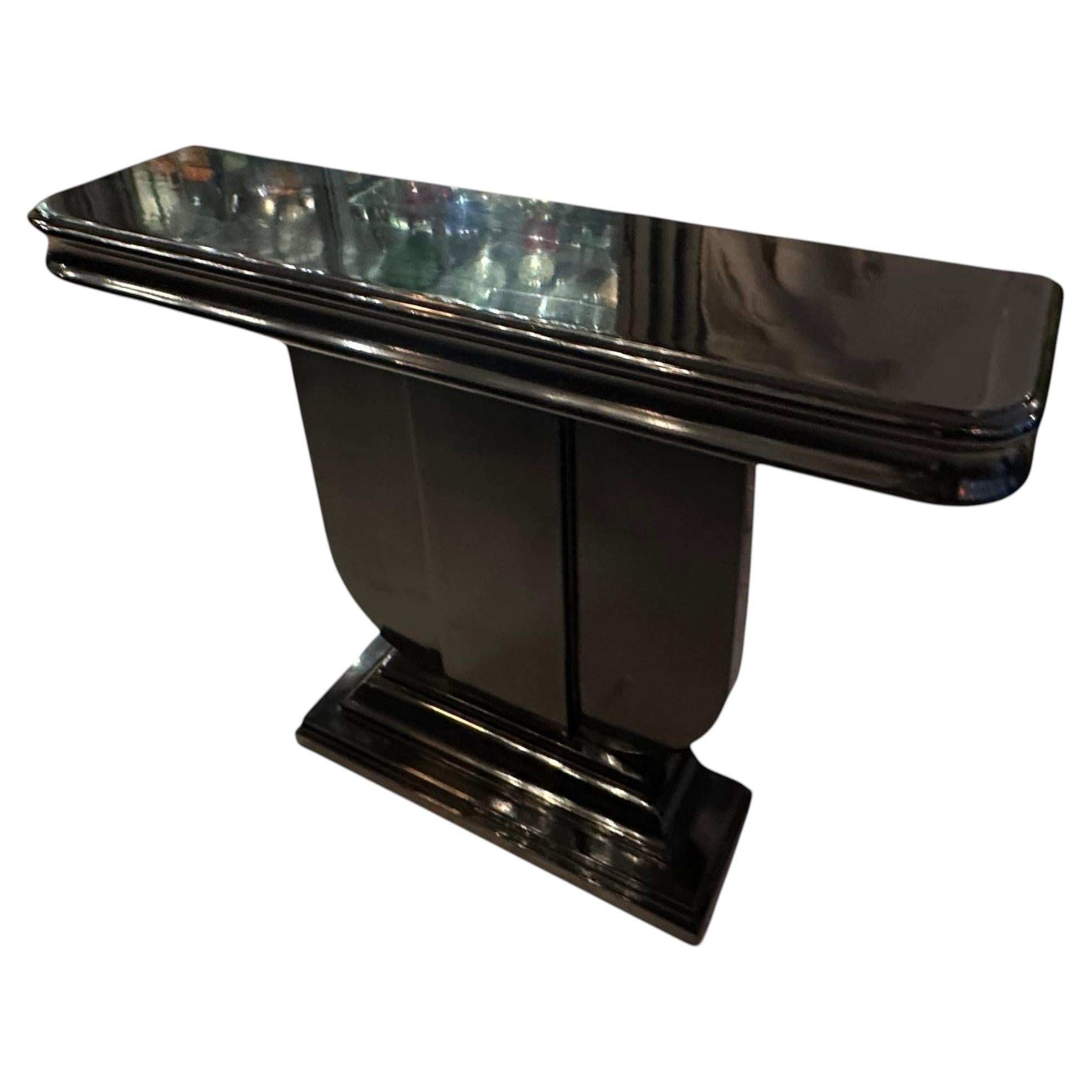 Art Deco Console Tables in Wood, France, 1930, Elegant Design For Sale