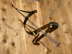 Vintage Mid Century Curtis Jere "Shooting Star" Brass and Chrome Sculpture