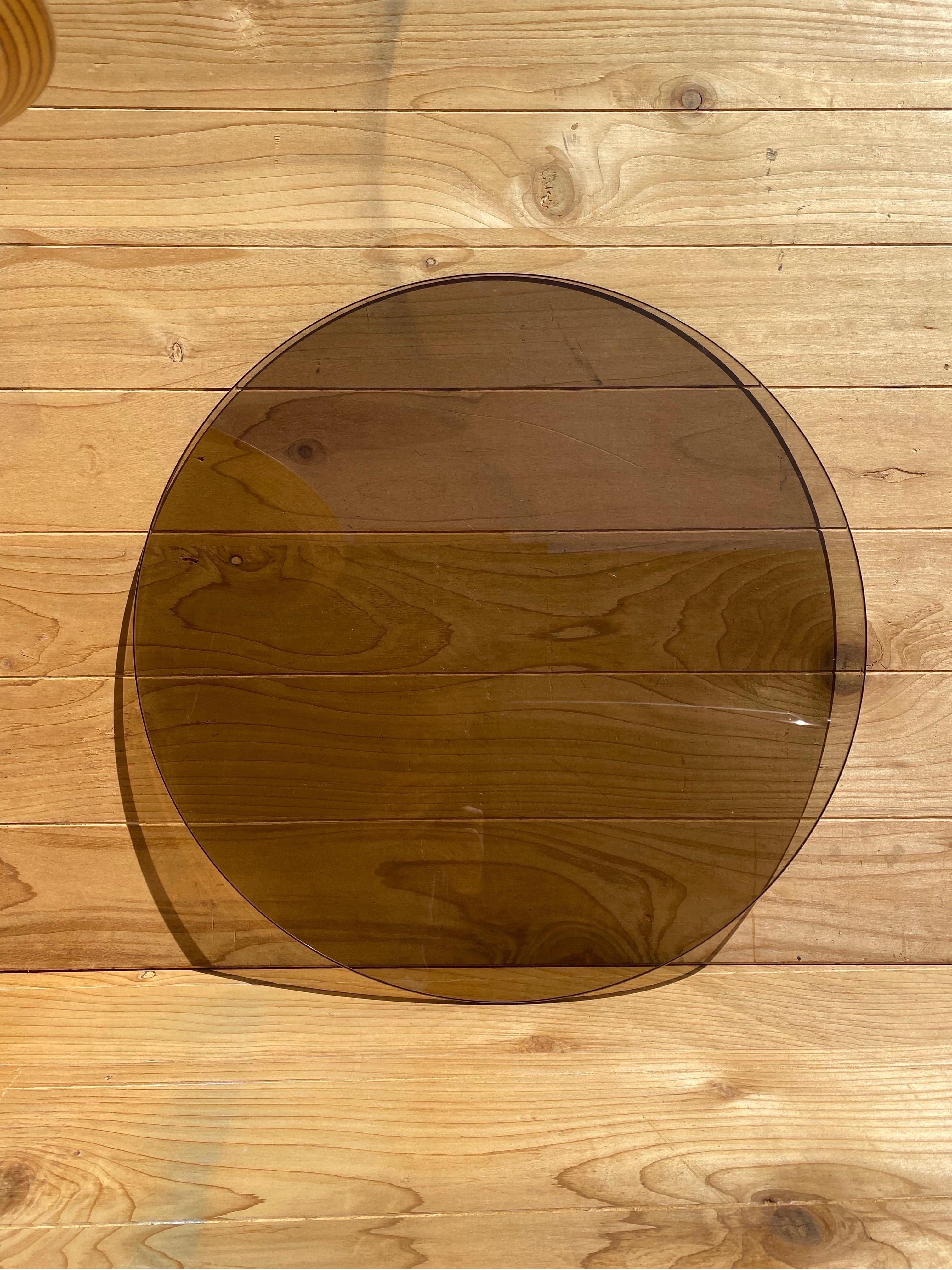 Mid-Century Modern Mid Century Modern Eero Saarinen Black Tulip Table w/ Removable Tinted Glass Top
