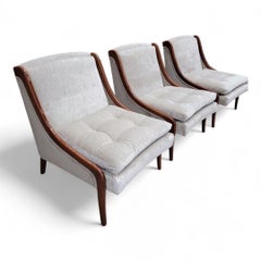 MCM Ben Seibel Slipper Chairs Newly Reupholstered, Set of 3
