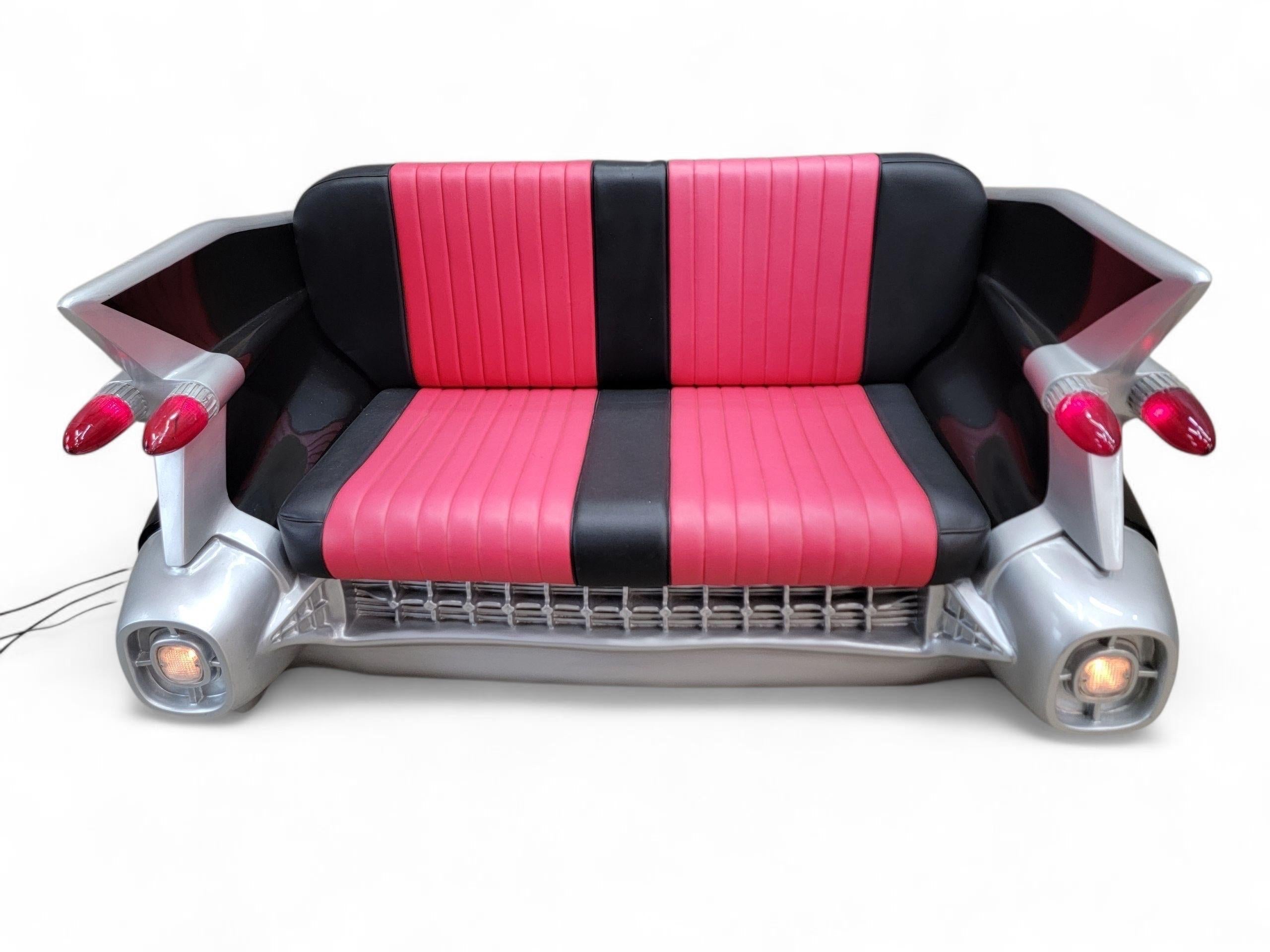 20th Century 1959 Cadillac Style Sofa — Iconic Automotive-Inspired Design For Sale