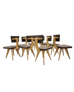 MCM Italian Style Sculptural Dining Chairs – 8