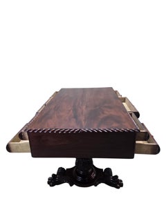 Antique Empire Carved Mahogany Partner’s Desk