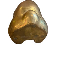 Mid Century Modern Brass Panda Statue Figurine