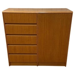 Mid-Century Modern Sannemann Danish Bachelor Wardrobe Chest