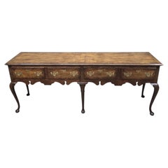 Vintage Queen Anne Style Walnut Console Table/Sideboard by Baker Furniture Co.