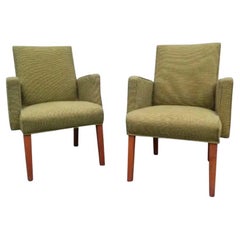 Mid Century Modern Green Lounge Chairs by Milwaukee Chair Company for Upholstery