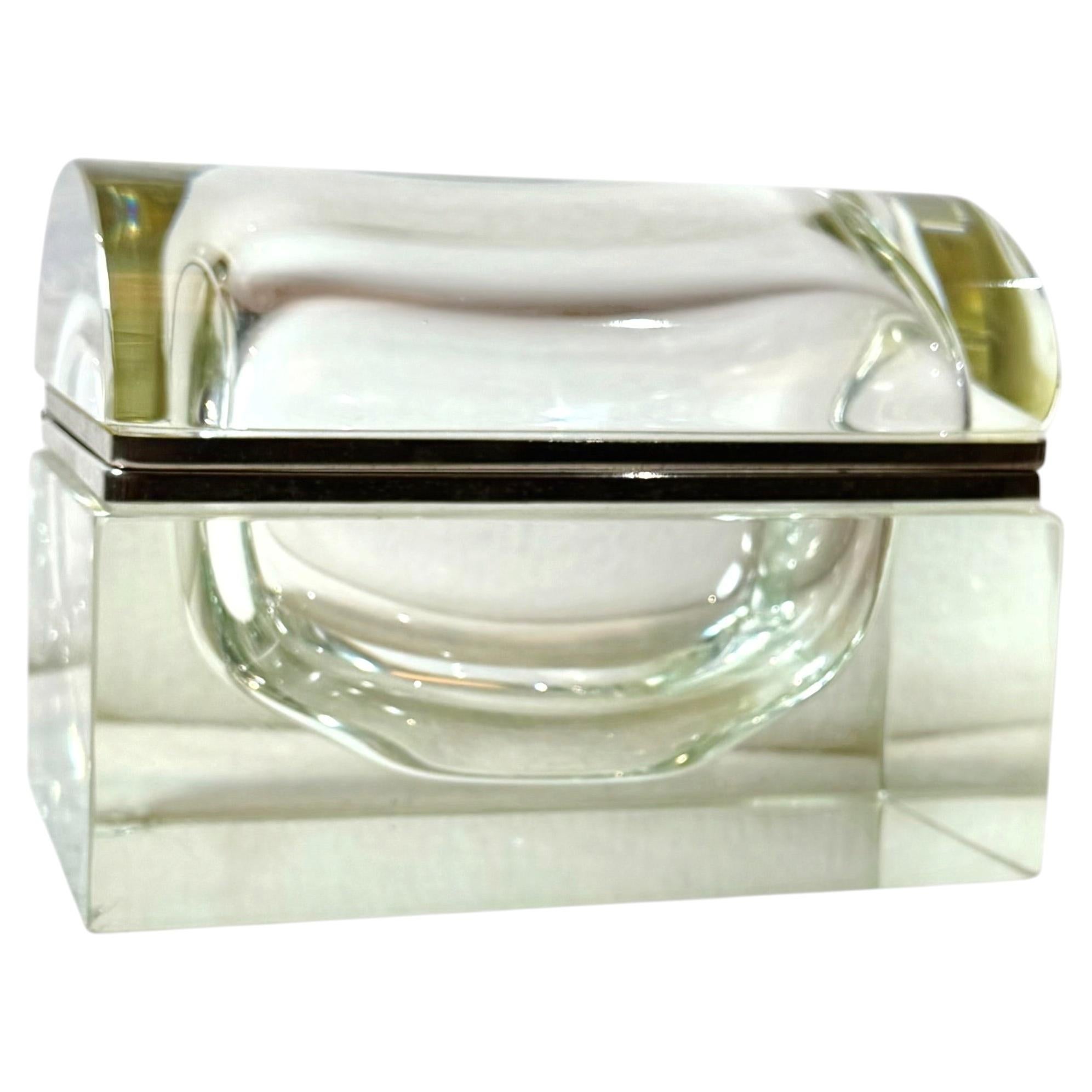 Mid Century Murano Glass Box by Alessandro Mandruzzato