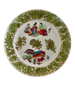 19th Century Chinese Export Famille Verte Porcelain Plates