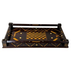 Late 19th Century Inlaid Italian Games Tray