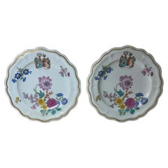 18th Century Chinese Export Famille Rose Armorial Plates