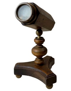 Mid Century Italian Wood And Brass Parlor Kaleidoscope