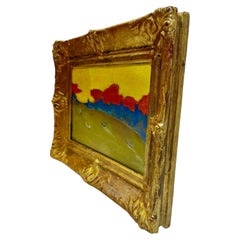 1980s Abraham Pariente The Bosphorus And Istanbul Oil On Board Painting