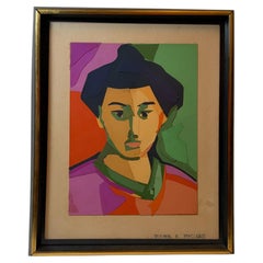 Michael A. McClure Early 1960s Mixed Media Collage Portrait