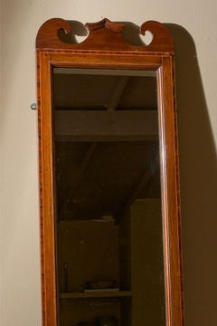 Grand miroir de chevet en acajou du XIXe siècle