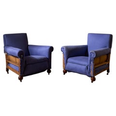Pair or Art Deco club chairs