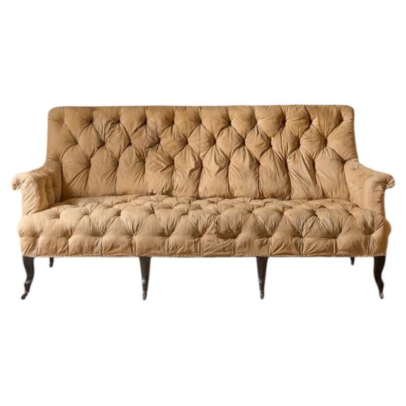 2.1m Napoleon III Buttoned back and seat sofa
