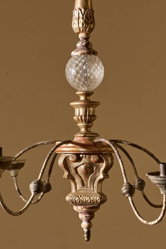 19th century pricket Candle chandelier