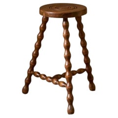 Mid century Bobbin legged stool
