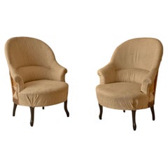 Pair of Neatly proportioned Napoleon III tub chairs