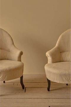 Pair of Neatly proportioned Napoleon III tub chairs