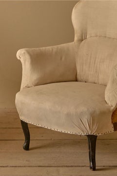 Pair of Napoleon III spoon back armchairs