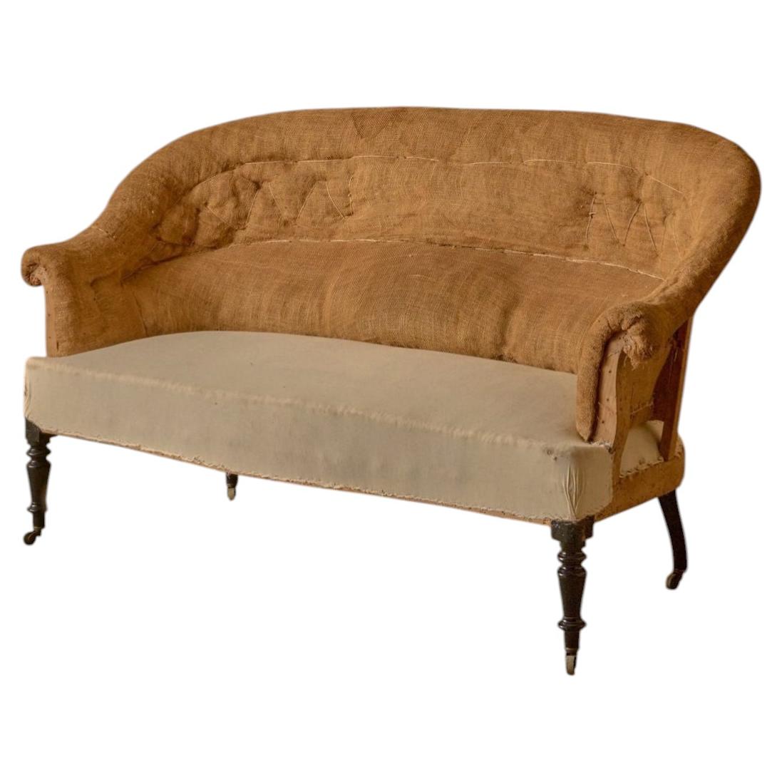 Napoleon III Curved back French sofa For Sale
