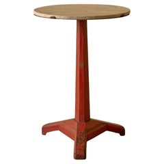 Art Deco steel and marble bistro table